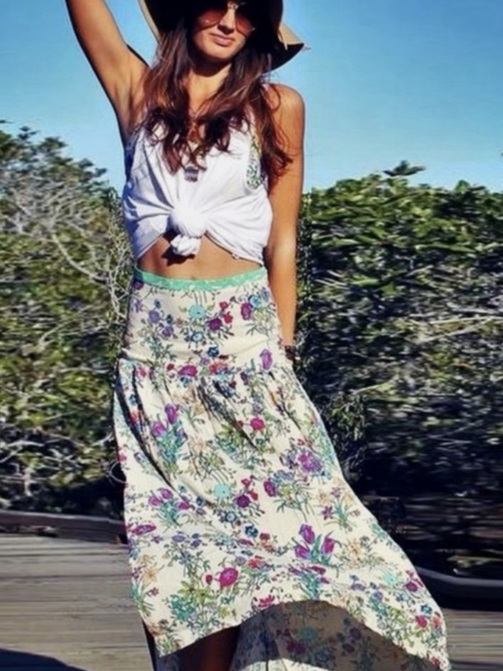 Spell and the Gypsy Collective Queen side slit maxi skirt- rare! (Slits altered)